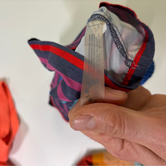 Old Navy Boys Swim Trunks Lot 2T set of 3 Colorful Striped & Solid Board Shorts - Picture 3 of 4